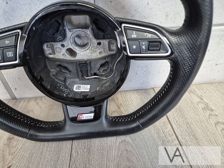 S-line stuur afgeplat met airbag van Audi A3 8v 2013 - 2019 – Foto 8