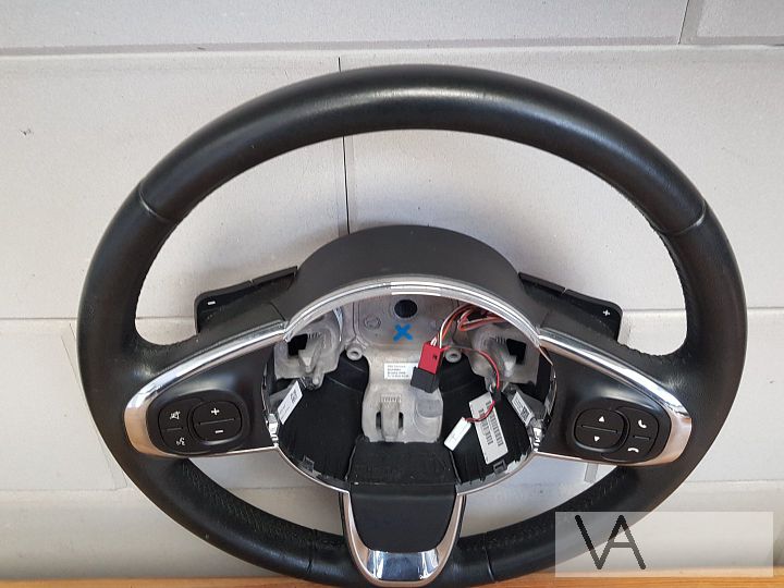 Fiat 500 2013 - 2019 lederen stuur met flippers en knoppen – Foto 4