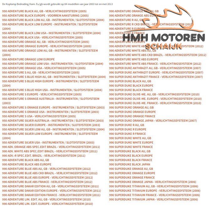 Koplamp bedrading KTM Super Duke 990 Adventure 950 990 60014001050 – Foto 3