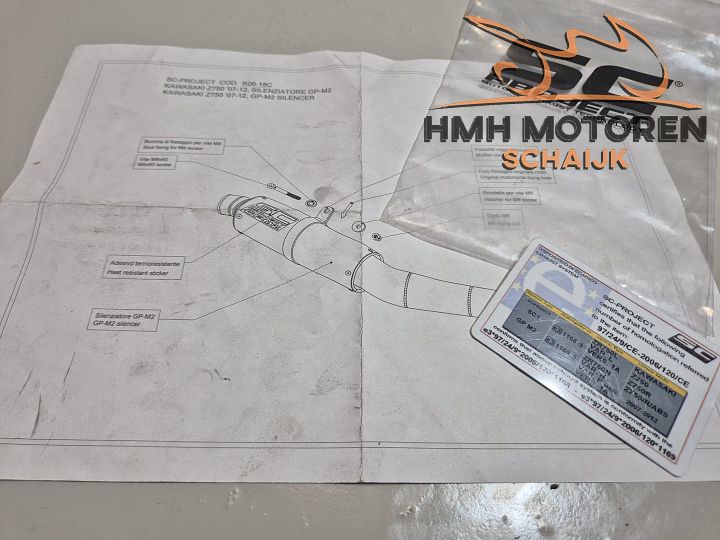 Kawasaki Z750 SC Project GP M2 Carbon uitlaat demper – Foto 5