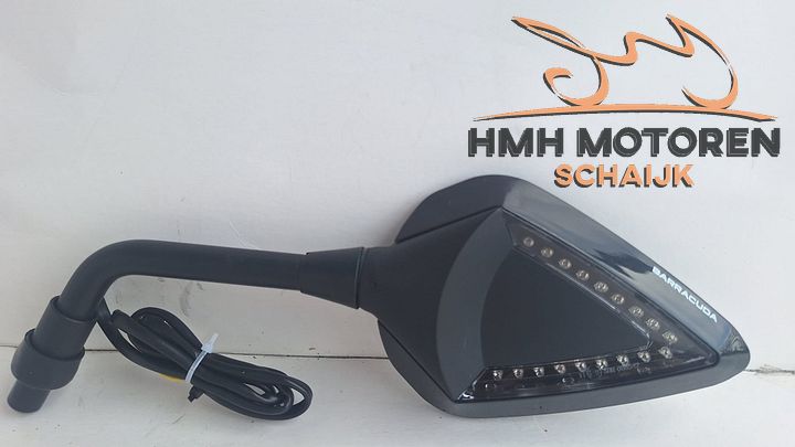 Barracuda D-Versie Race Universele Motor Spiegels zwart Set – Foto 2