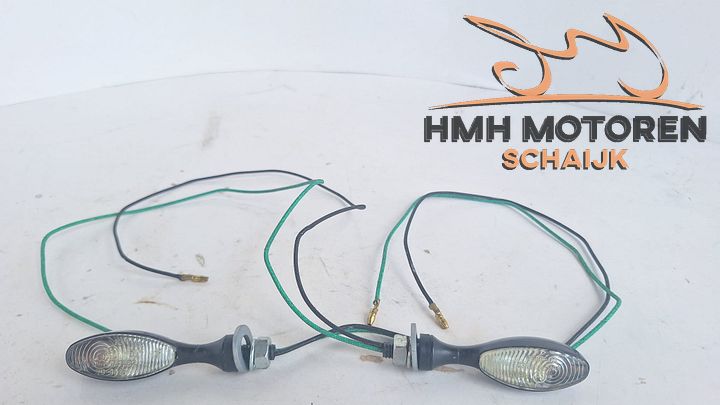 LED Knipperlichten motor Zwart Staal M8 Richtingaanwijzers