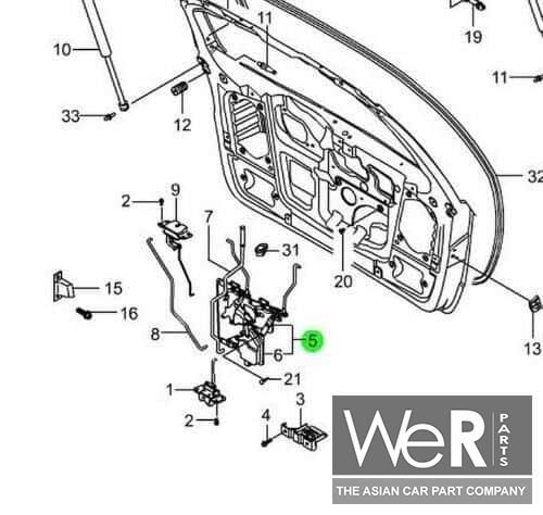 Încuietoare hayon 1 - SsangYong Rexton 2002-2017 (7140308002) – Fotografie 2