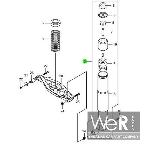 Schokdempers achter set - SsangYong Rexton W 2014-2017 (4530108500) – Foto 2