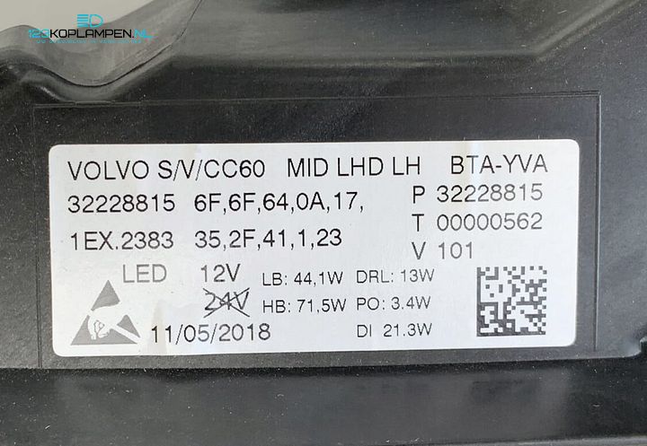 Volvo V60 S60 Full MID Led Koplamp links  – Foto 6