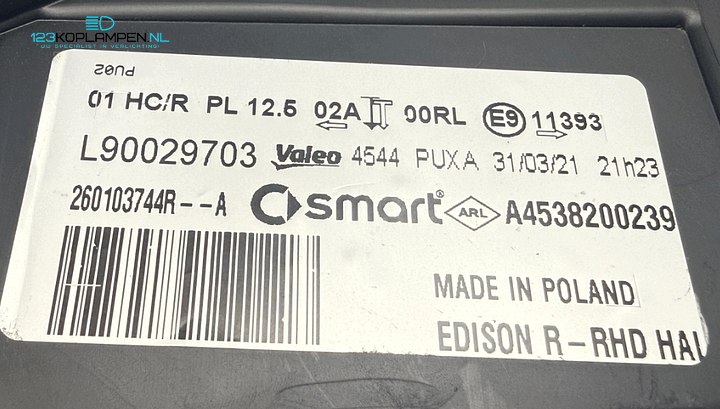 Smart Fortwo Forfour 453 Full Led koplamp links rechts – Foto 12