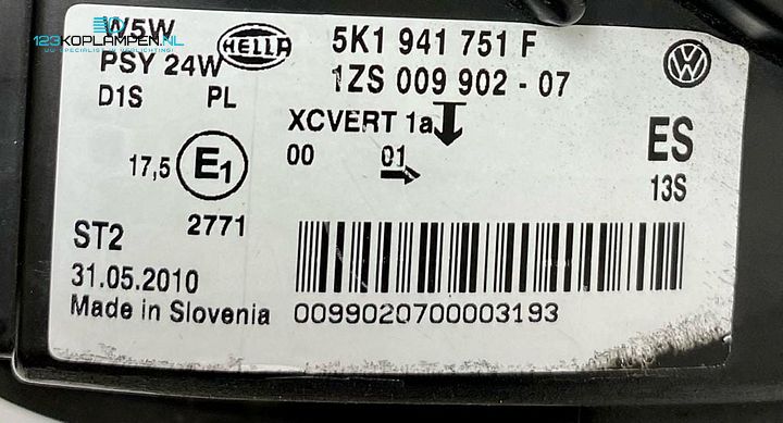 VW Volkswagen Golf 6 R20 R Xenon koplamp links black edition zwart – Foto 8