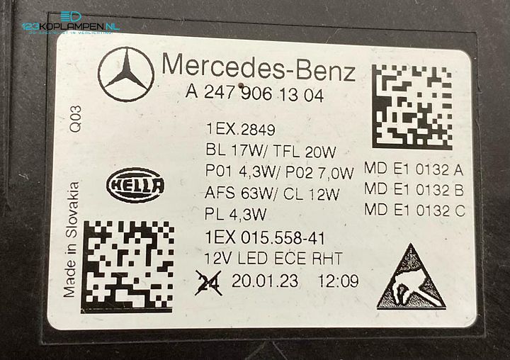 Mercedes B Klasse W247 Facelift Multibeam koplamp links – Foto 9