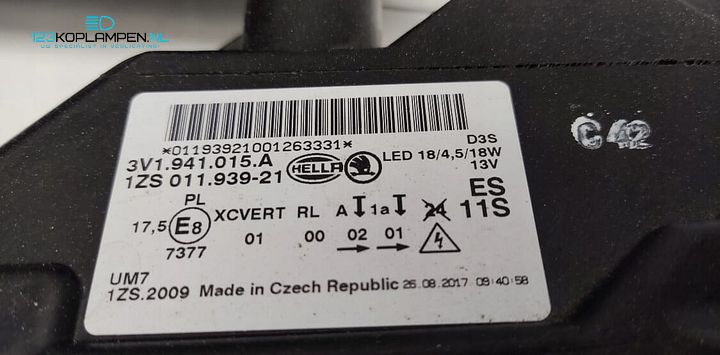 Skoda Superb 3 3V1 Xenon Led Koplamp links rechts – Foto 6