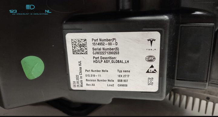 Tesla Model 3 Facelift Full Led koplamp links – Foto 7