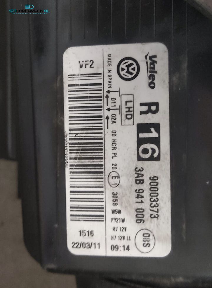 VW Volkswagen Passat B7 3AB koplamp rechts – Foto 5