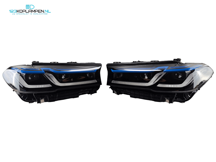 BMW 5 Serie G30 G31 adaptive led Laser facelift look shadow black koplamp links rechts 
