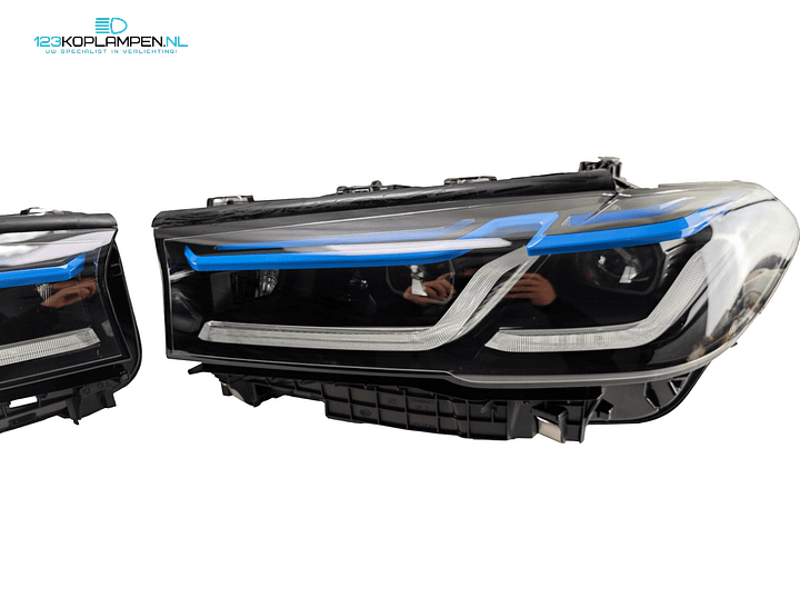 BMW 5 Serie G30 G31 adaptive led Laser facelift look shadow black koplamp links rechts  – Foto 4