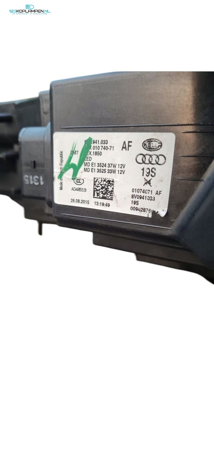 Audi A3 S3 RS3 E-Tron 8V Full LED Koplamp Links 8V0941033 – Compleet met modules – Foto 5