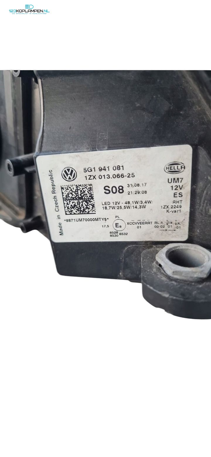 Volkswagen Golf 7 Facelift Full LED Koplamp Links 5G1941081 – Compleet met modules – Foto 4