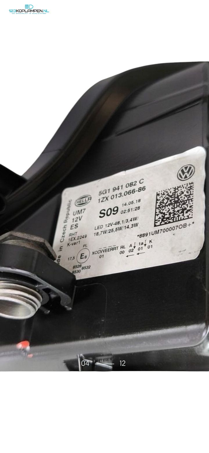 Volkswagen Golf 7 Facelift R Full LED Black Koplamp Rechts 5G1941082C – Foto 5
