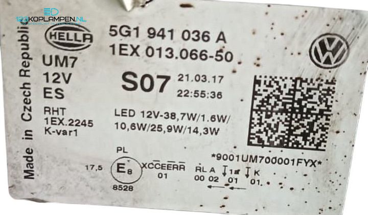 Volkswagen Golf 7 Facelift GTI Full LED Koplamp Rechts 5G1941036A – Foto 7