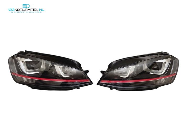 Volkswagen Golf 7 Bi-Xenon GTI Rood Koplampen Set 5G1941031A / 5G1941032A