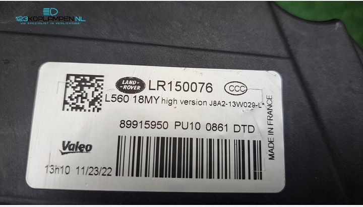 Range Rover Velar Full LED koplampen set links & rechts  – J8A2-13W030-AC & J8A2-13W029-AC – Foto 6