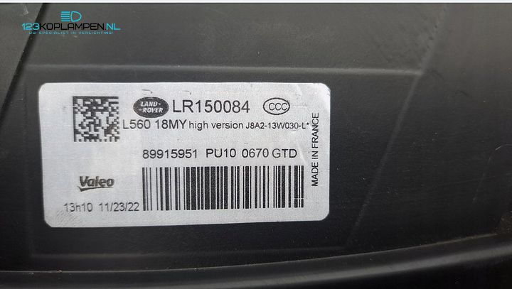 Range Rover Velar Full LED koplampen set links & rechts  – J8A2-13W030-AC & J8A2-13W029-AC – Foto 7