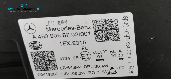 Mercedes G klasse 463 Full Led Multibeam Koplamp Links  – Foto 8