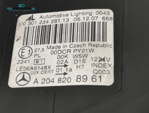 Mercedes C Klasse W204 Xenon koplamp links rechts  – Foto 7