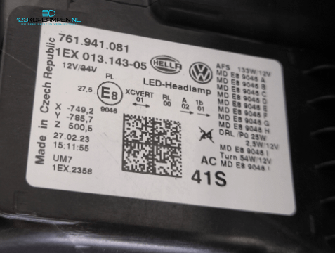 VW Volkswagen Touareg 3 Matrix Full led koplamp links  – Foto 7