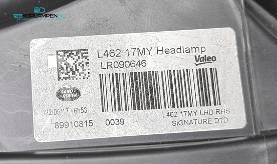 Land Rover Discovery V Full Led koplamp rechts 10 PIN  – Foto 5