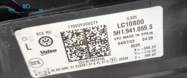 VW Volkswagen Golf 8 GTE IQ Full LED koplamp links  – Foto 7