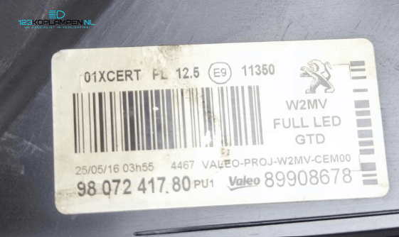 Peugeot 508 Facelift Full Led koplamp links   – Foto 6
