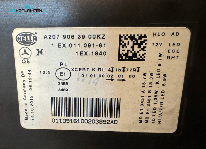 Mercedes E Klasse W207 coupe facelift Full LED koplamp koplampen links rechts  – Foto 12