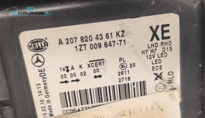 Mercedes E Klasse W207 coupe Bi Xenon koplamp koplampen links rechts  – Foto 8
