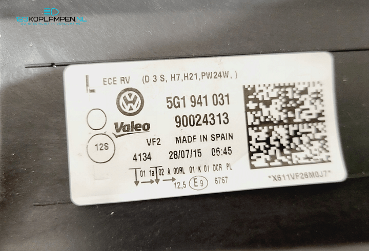 VW Volkswagen Golf 7 Xenon Led 031 032 koplamp koplampen links rechts  – Foto 12