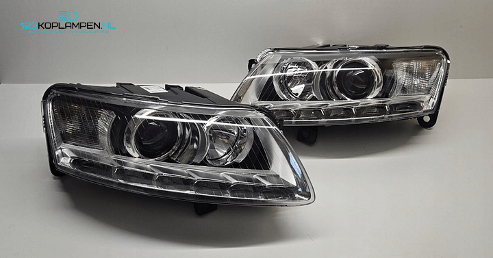 Audi A6 C6 facelift Bi Xenon koplamp koplampen links rechts  – Foto 2